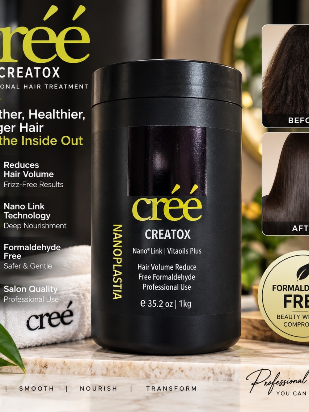 Daniel Cremieux Creé Nanoplastia Hair Treatment - Black & Yellow Accents